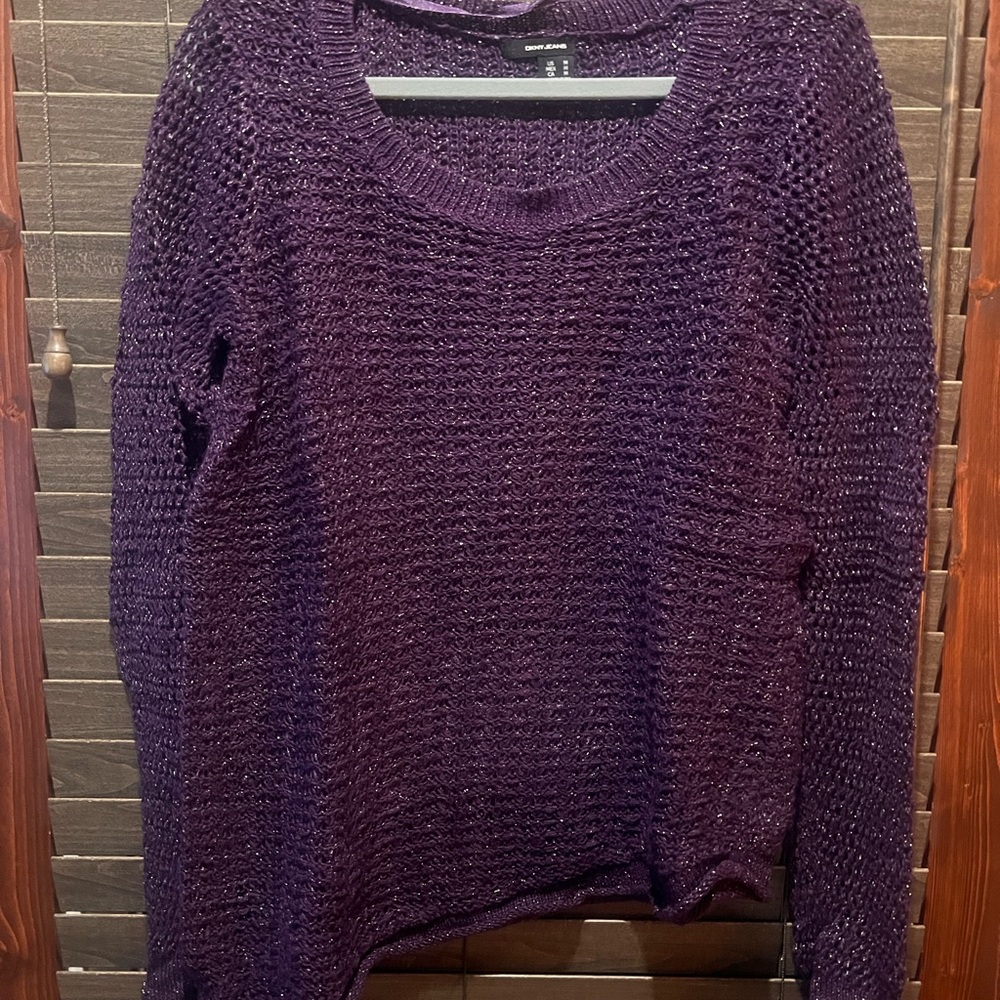 DKNY Deep Purple Crew Neck Sweater